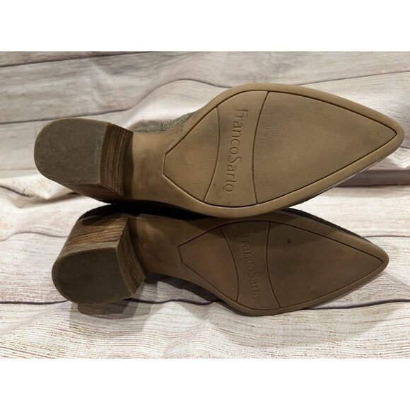 Franco Sarto Sager Suede Chelsea Ankle Boots in Olive Green Size 7 - Picture 7 of 11